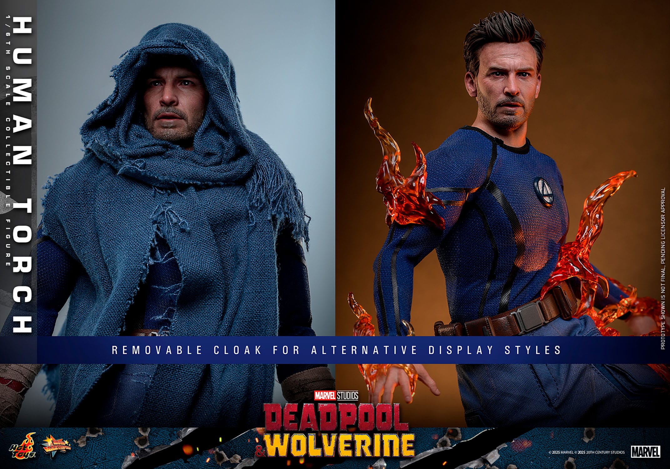 Deadpool & Wolverine: Human Torch: 1/6th Scale Action Figure: Hot Toys