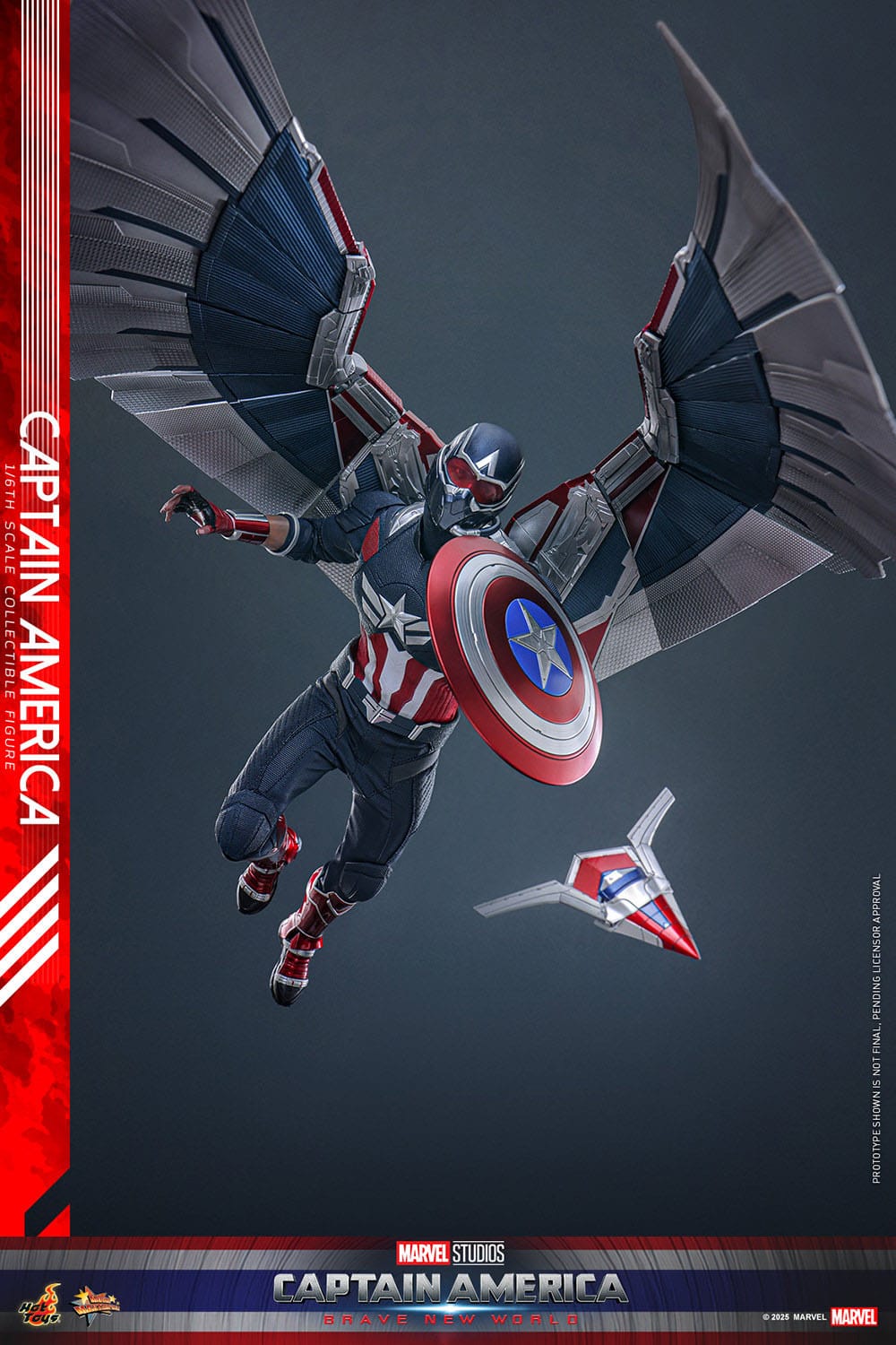 Captain America: Brave New World: Captain America: MMS779: 1/6th Scale Action Figure: Hot Toys