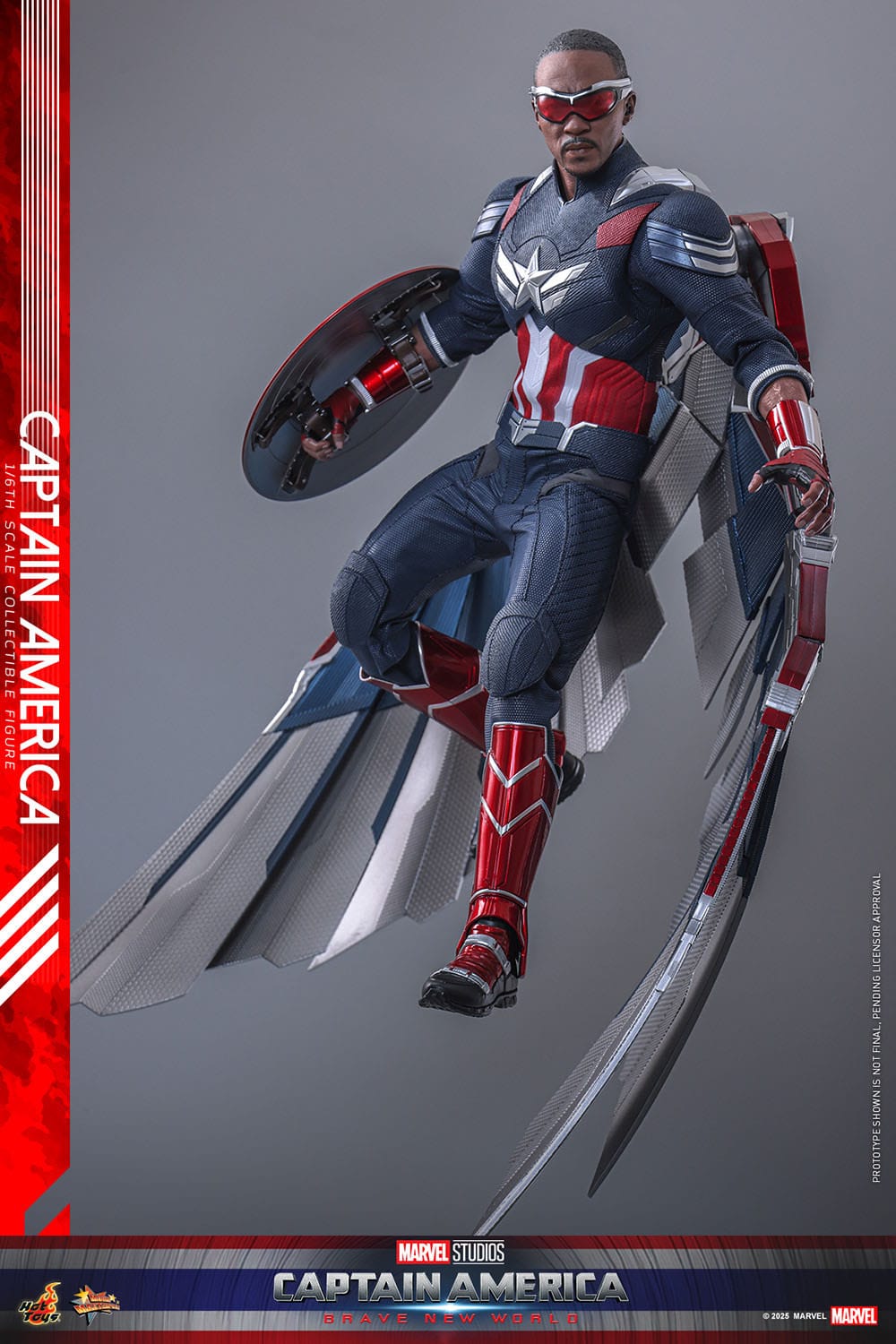 Captain America: Brave New World: Captain America: MMS779: 1/6th Scale Action Figure: Hot Toys