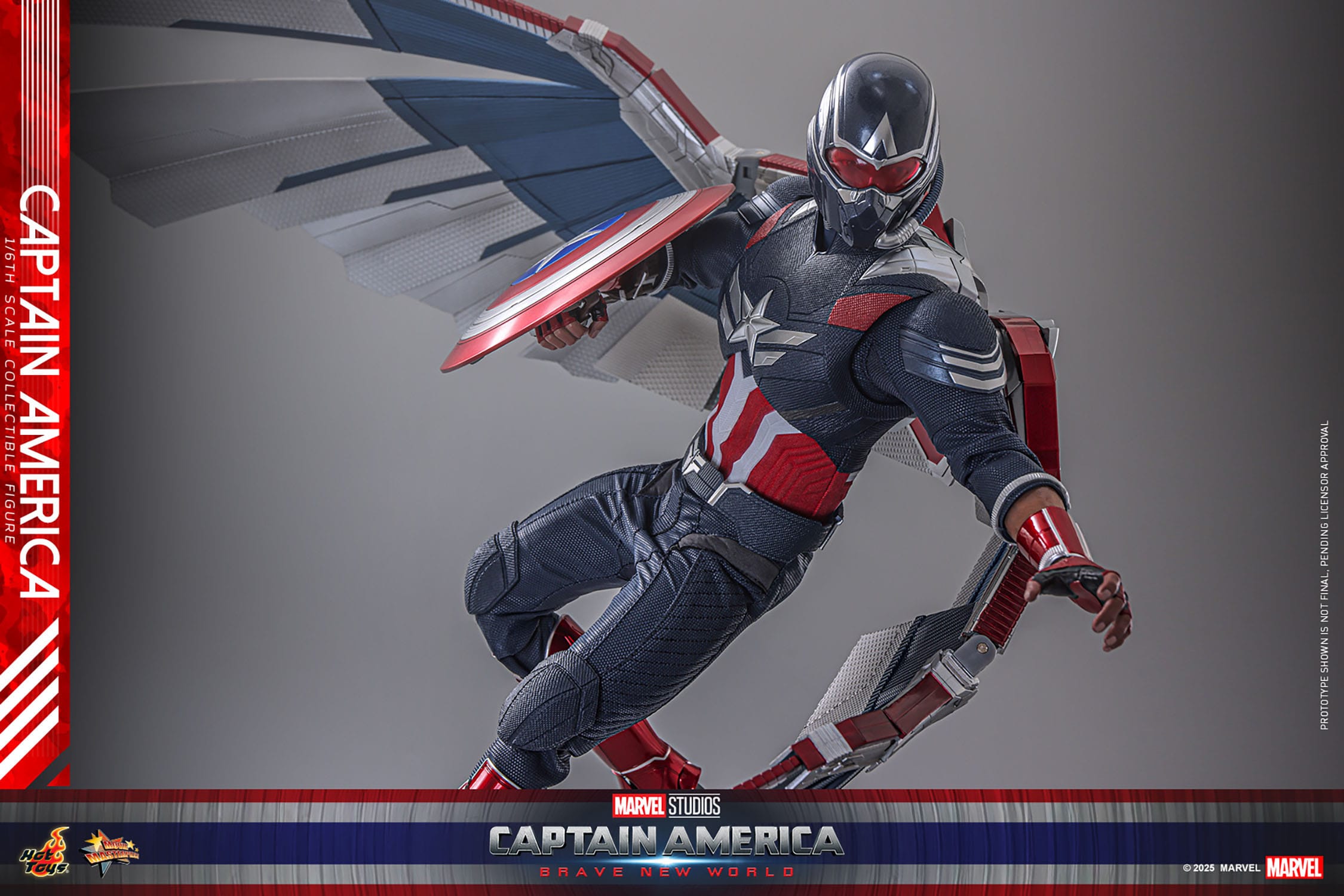 Captain America: Brave New World: Captain America: MMS779: 1/6th Scale Action Figure: Hot Toys