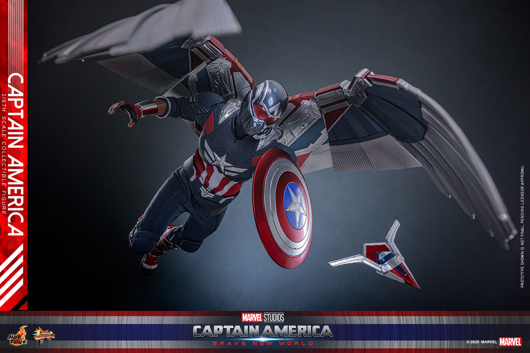 Captain America: Brave New World: Captain America: MMS779: 1/6th Scale Action Figure: Hot Toys