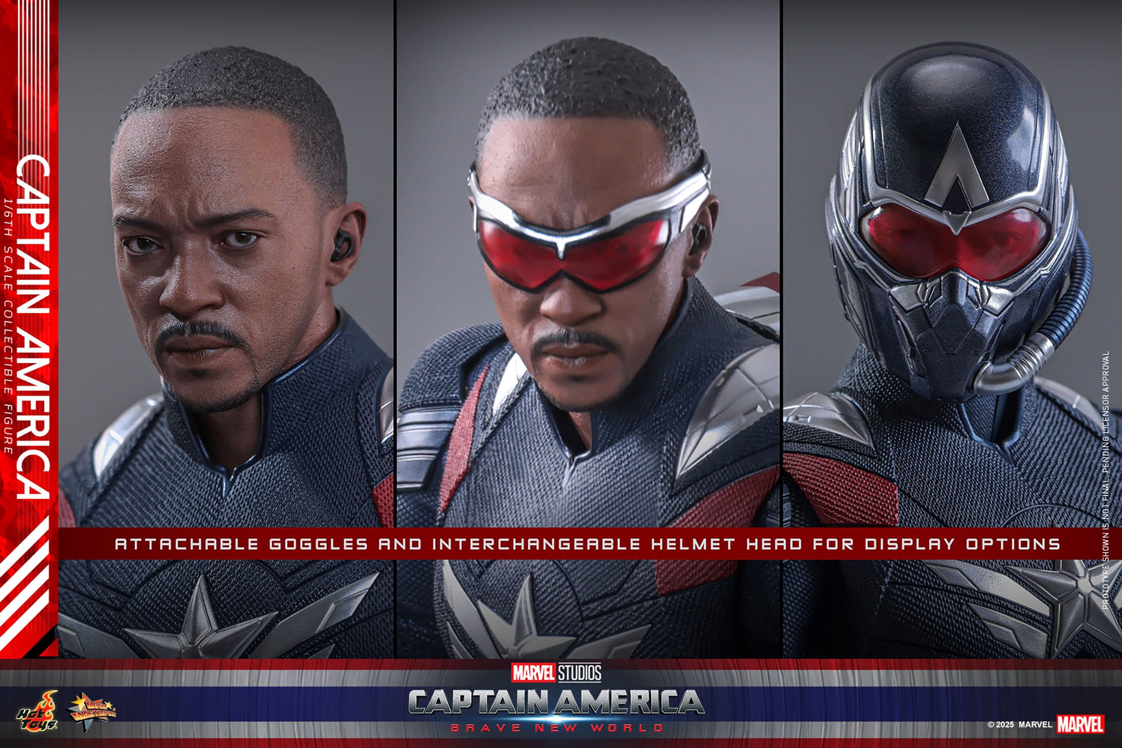 Captain America: Brave New World: Captain America: MMS779: 1/6th Scale Action Figure: Hot Toys