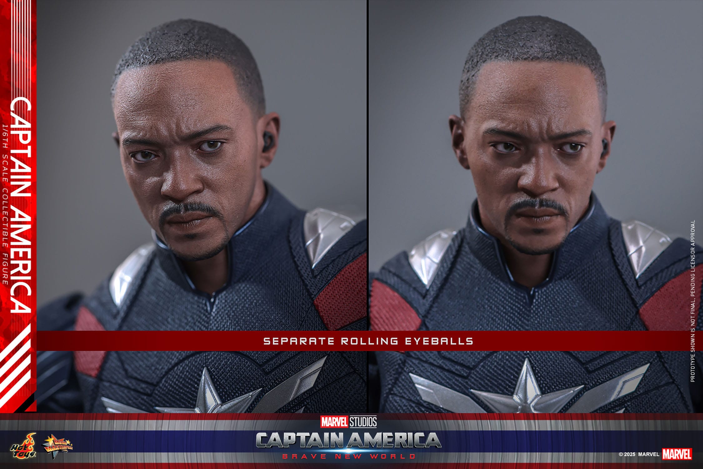 Captain America: Brave New World: Captain America: MMS779: 1/6th Scale Action Figure: Hot Toys