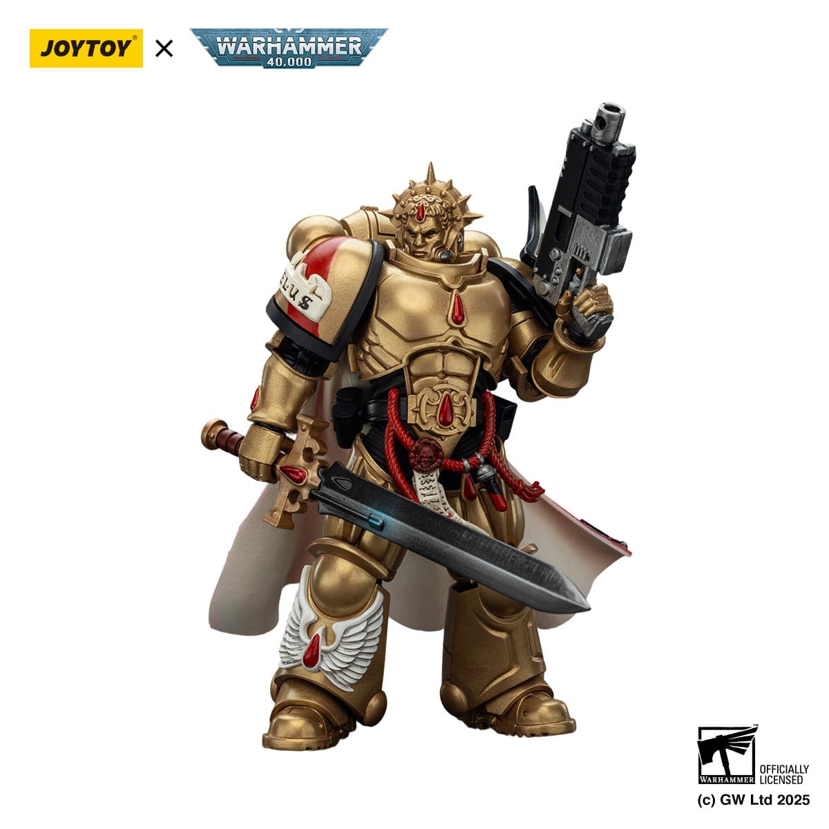 Warhammer 40,000: Combat Patrol: Blood Angels: Captain with Heavy Bolt Pistol & Power Sword: 1/18 Scale Action Figure by Joy Toy – Action Figure, [scale], UK stockist Planet Action Figures