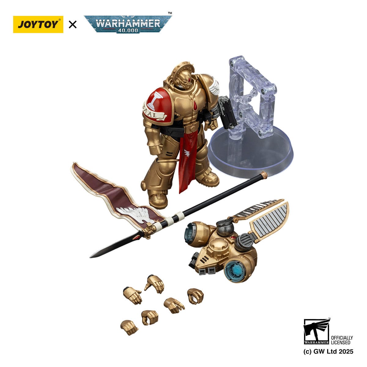 Warhammer 40,000: Combat Patrol: Blood Angels: Sanguinary Guard 3 with Angelus Boltgun and Encarmine Spear: 1/18 Scale Action Figure