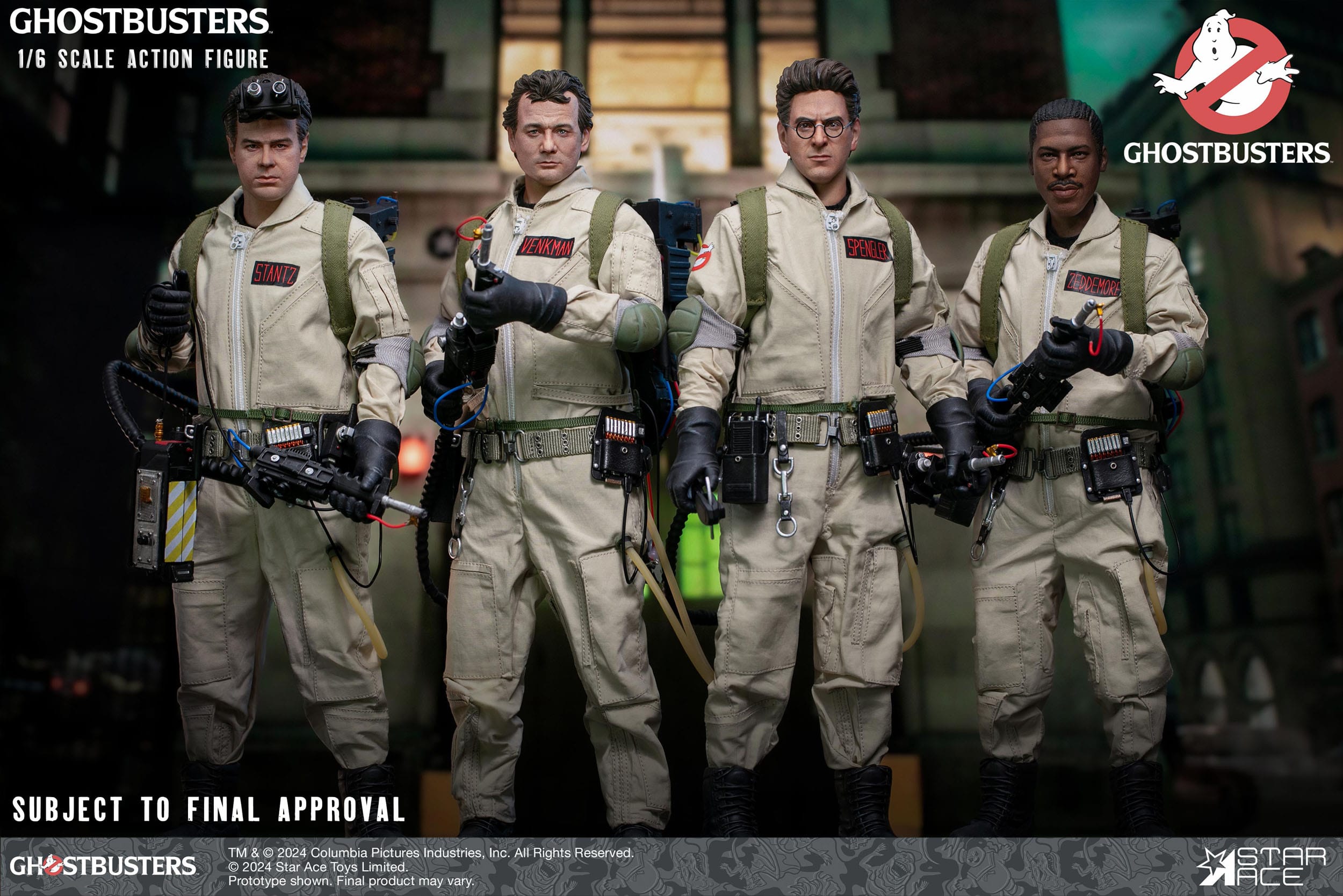 Ghostbusters: 1984: Ray Stantz: Egon Spengler: Peter Venkman: Winston Zeddemore: Sixth Scale Figures