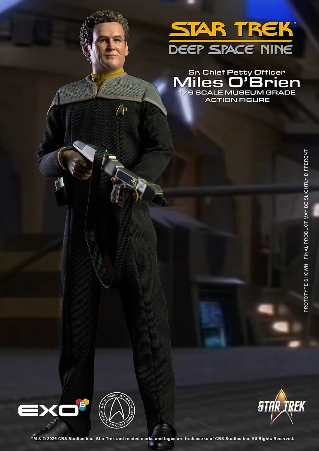 Star Trek: Deep Space Nine Sr. Chief Petty Officer Miles O’Brien 1/6 Scale Action Figure - EXO-6 Action Figures