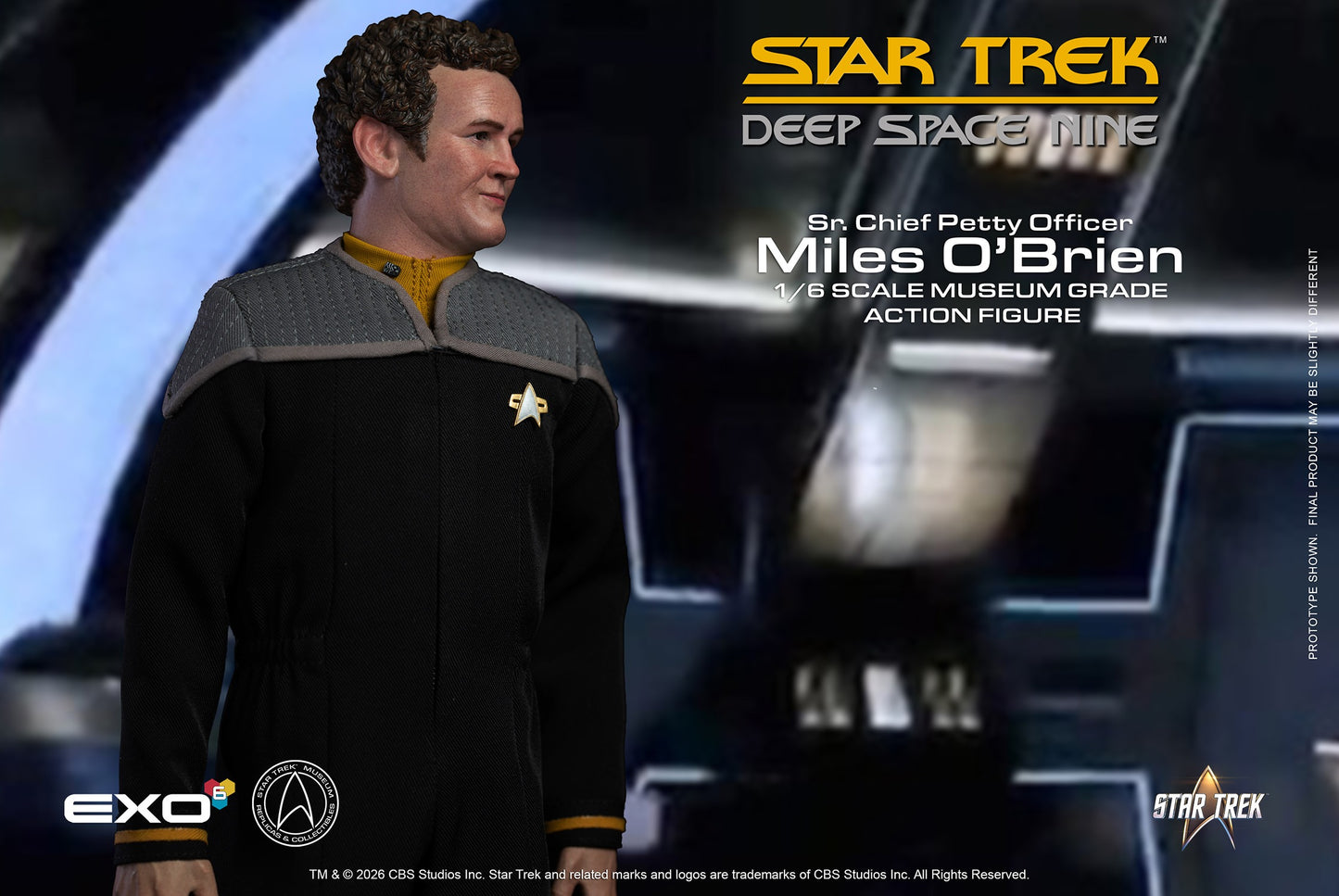 Star Trek: Deep Space Nine Sr. Chief Petty Officer Miles O’Brien 1/6 Scale Action Figure - EXO-6 Action Figures