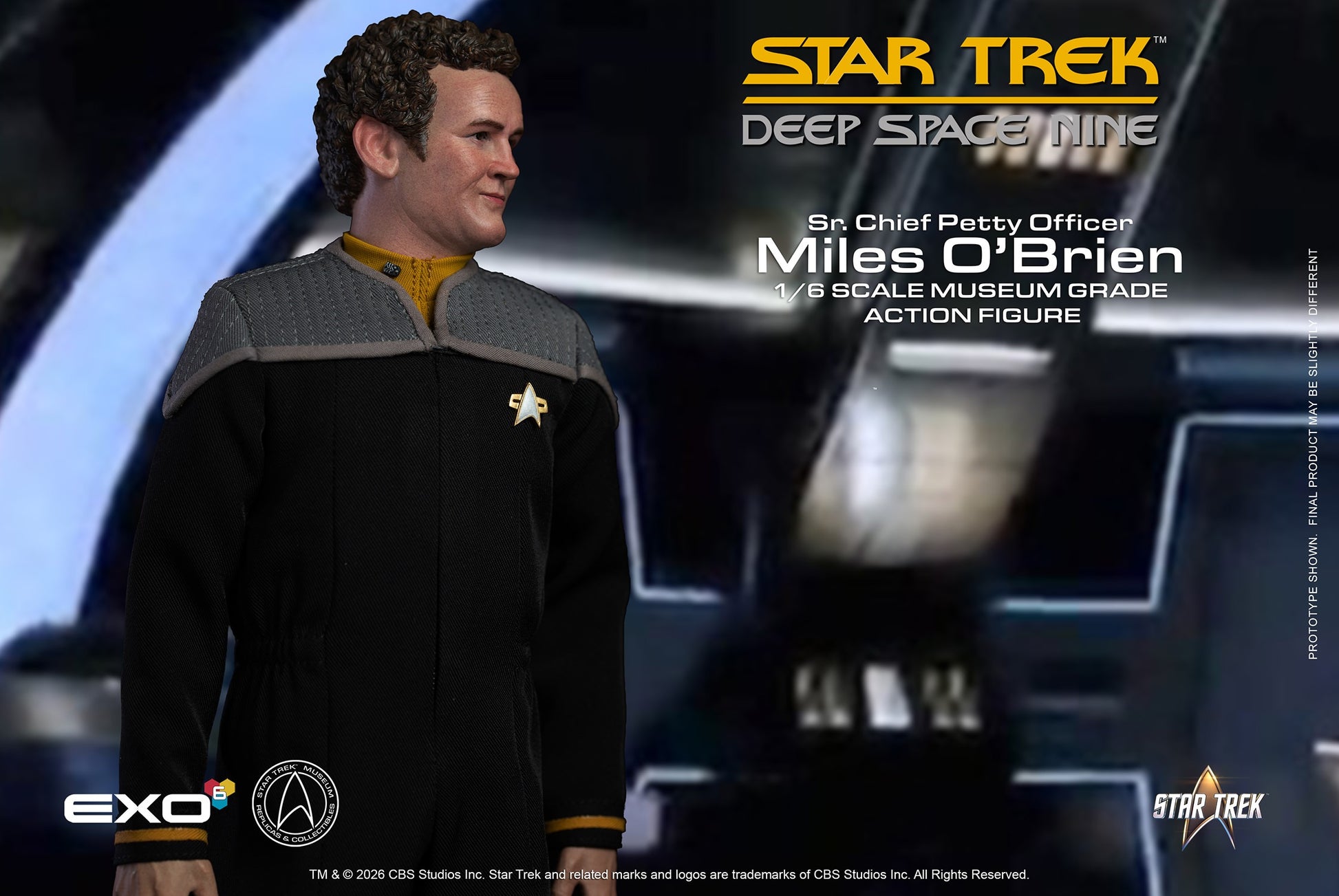 Star Trek: Deep Space Nine Sr. Chief Petty Officer Miles O’Brien 1/6 Scale Action Figure - EXO-6 Action Figures