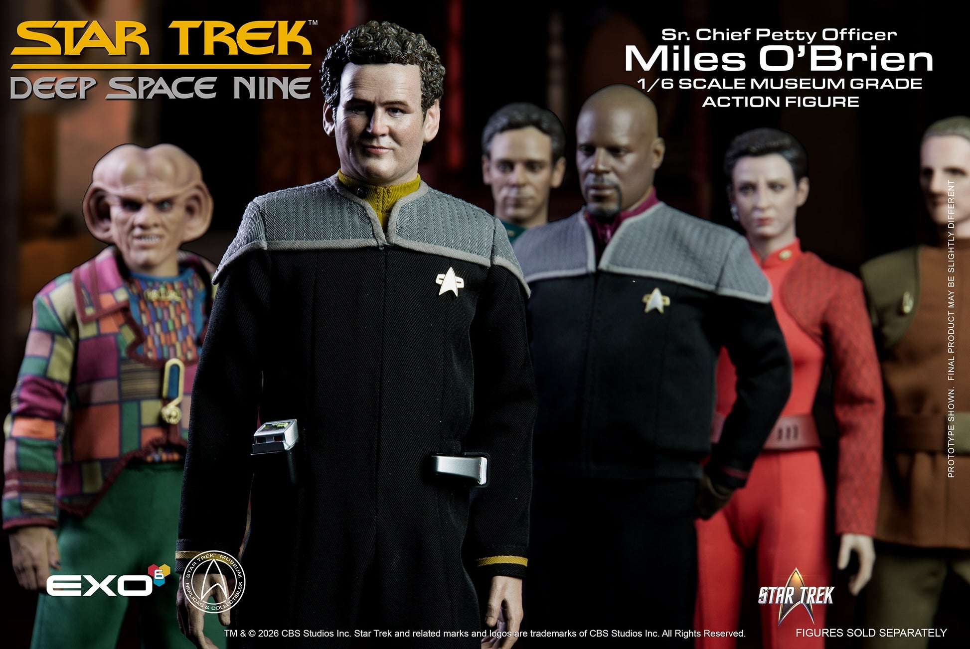 Star Trek: Deep Space Nine Sr. Chief Petty Officer Miles O’Brien 1/6 Scale Action Figure - EXO-6 Action Figures