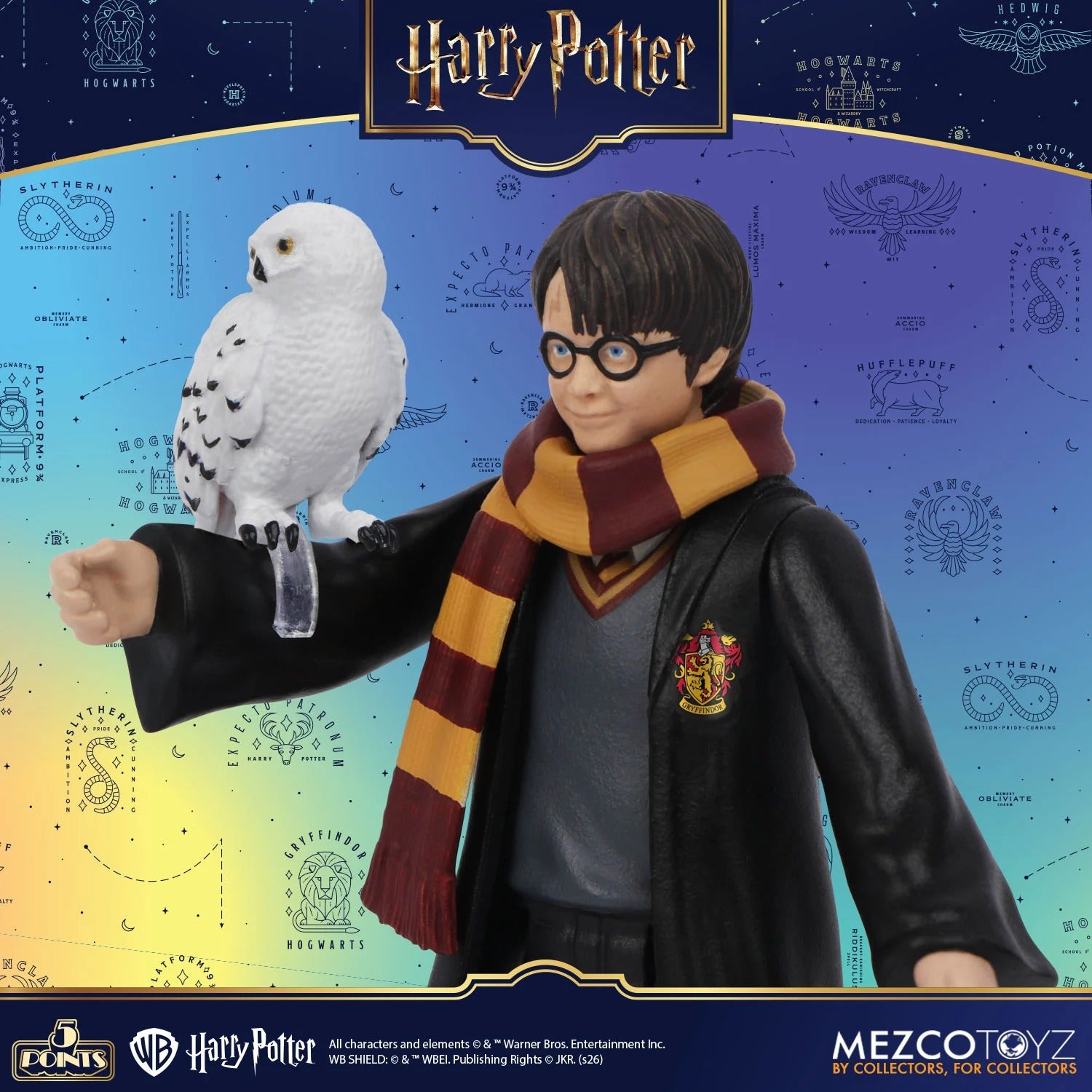 Harry Potter: Series 1: 5 Points: Full Set Of 4 Action Figures - Mezco Action Figures