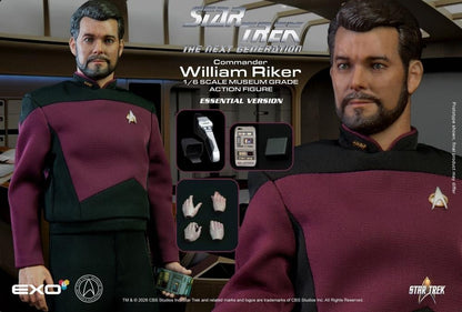 Star Trek: The Next Generation Commander William T. Riker (Essentials Ver.) 1/6 Scale Action Figure - EXO-6 Action Figures