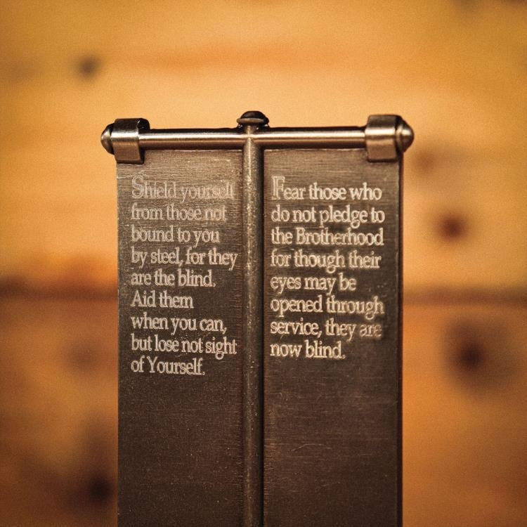Fallout Brotherhood of Steel Limited Edition Metal Desktop Banner