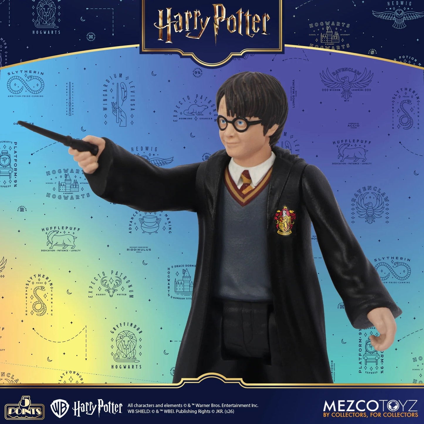 Harry Potter: Series 1: 5 Points: Full Set Of 4 Action Figures - Mezco Action Figures