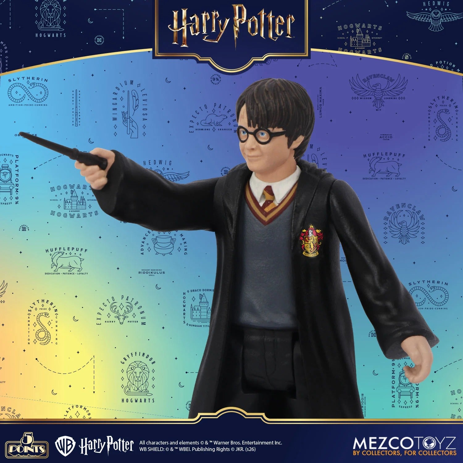 Harry Potter: Series 1: 5 Points: Full Set Of 4 Action Figures - Mezco Action Figures