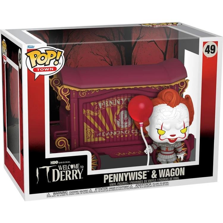 It-Welcome to Derry POP! Town Vinyl Figure Pennywise & Wagon - Funko POP! Figures