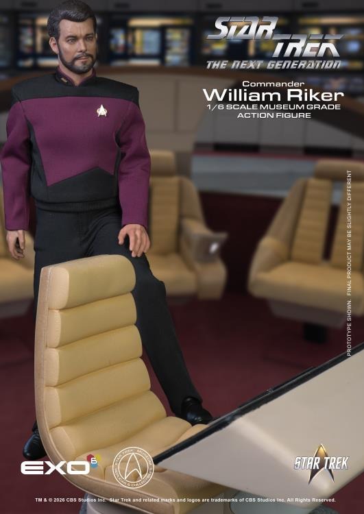 Star Trek: The Next Generation Commander William T. Riker (Essentials Ver.) 1/6 Scale Action Figure - EXO-6 Action Figures