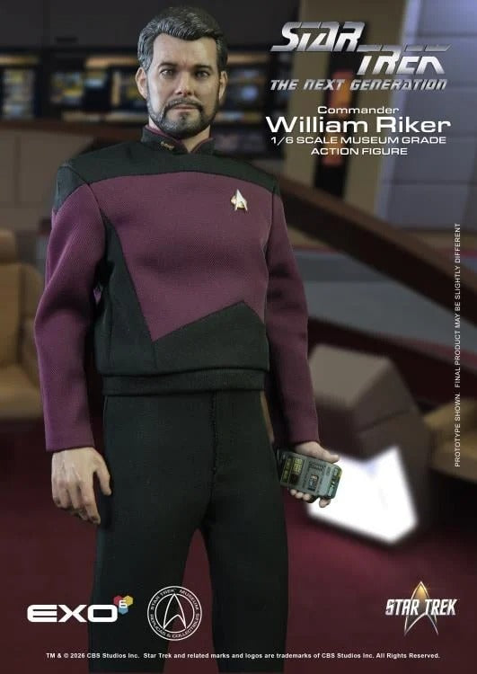 Star Trek: The Next Generation Commander William T. Riker (Essentials Ver.) 1/6 Scale Action Figure - EXO-6 Action Figures