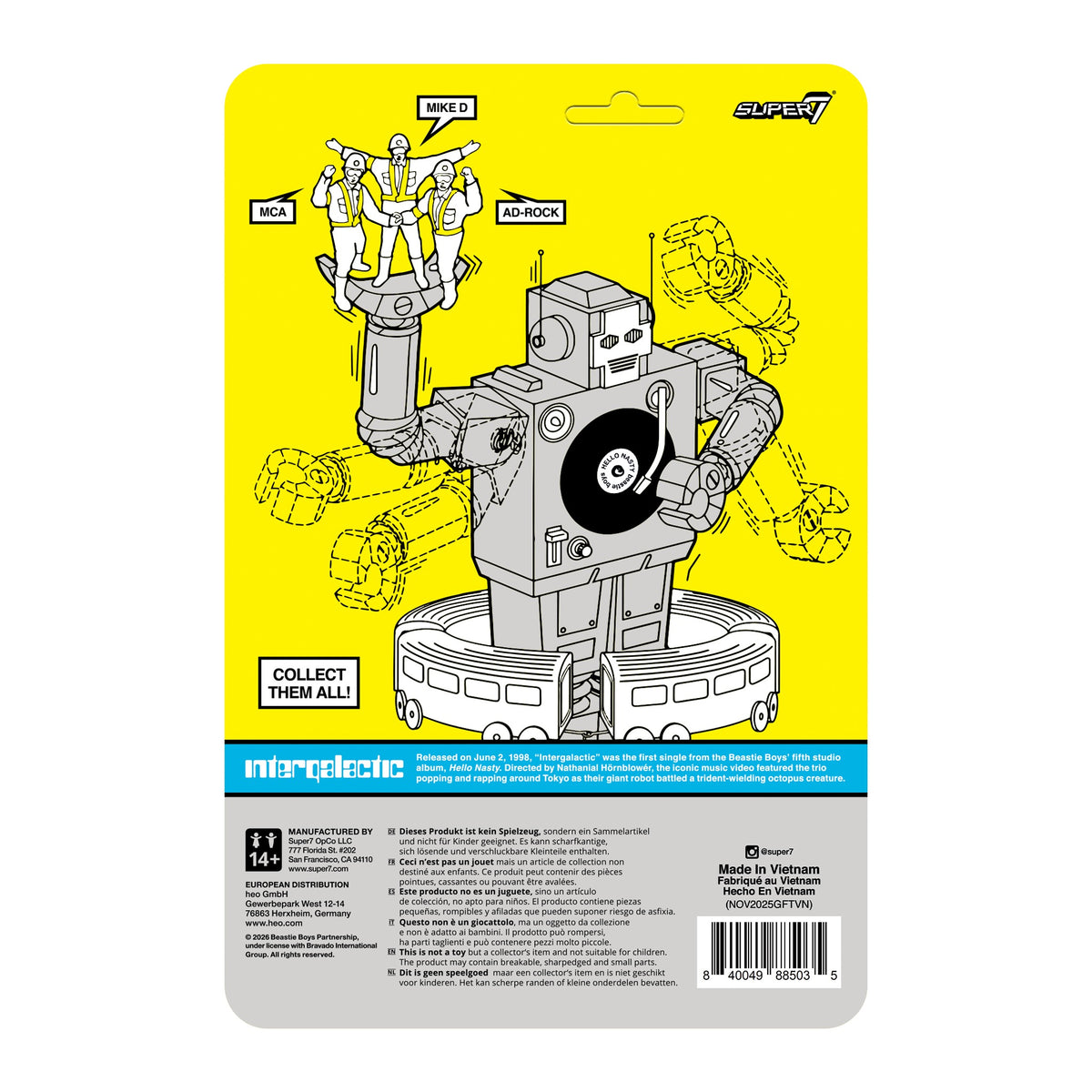 Beastie Boys ReAction Action Figure Wave 04 Mike D (Intergalactic Crossing Guard) - Super7 Action Figures