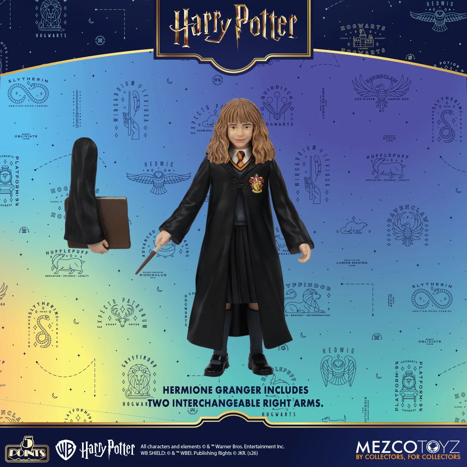Harry Potter: Series 1: 5 Points: Full Set Of 4 Action Figures - Mezco Action Figures