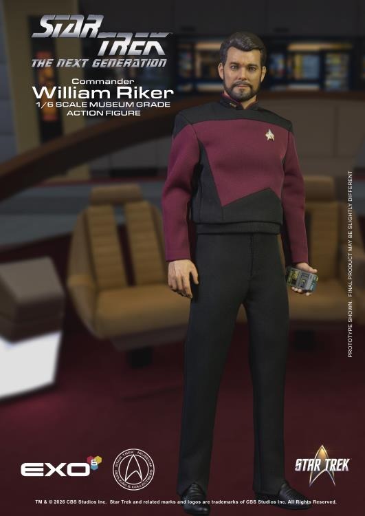 Star Trek: The Next Generation Commander William T. Riker (Standard Ver.) 1/6 Scale Action Figure - EXO-6 Action Figures