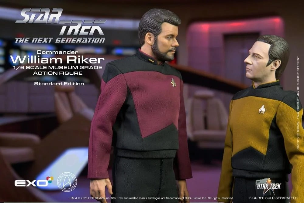 Star Trek: The Next Generation Commander William T. Riker (Essentials Ver.) 1/6 Scale Action Figure - EXO-6 Action Figures