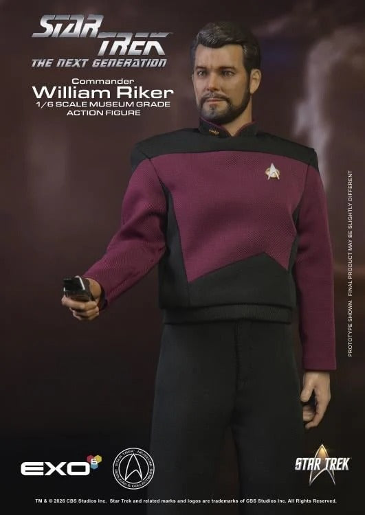 Star Trek: The Next Generation Commander William T. Riker (Standard Ver.) 1/6 Scale Action Figure - EXO-6 Action Figures