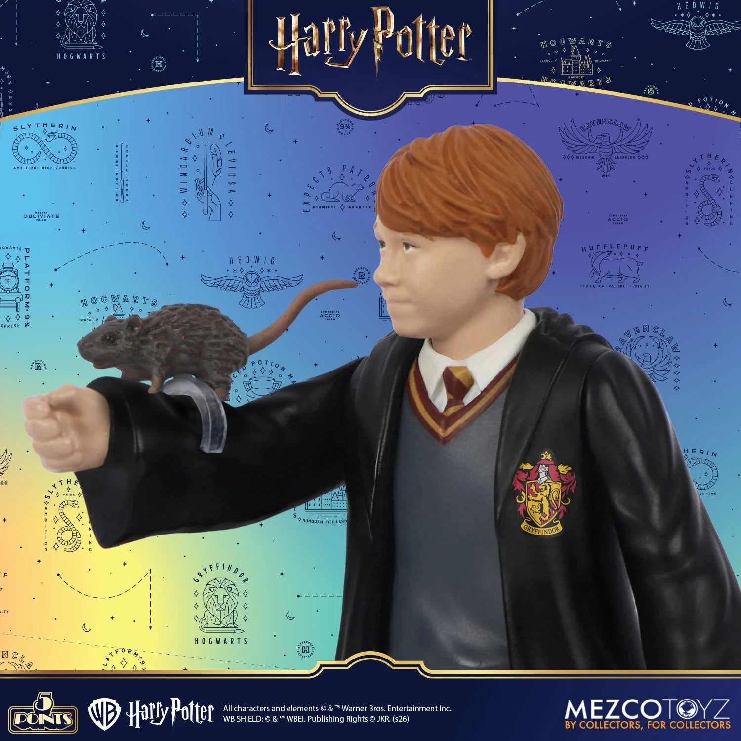 Harry Potter: Series 1: 5 Points: Full Set Of 4 Action Figures - Mezco Action Figures