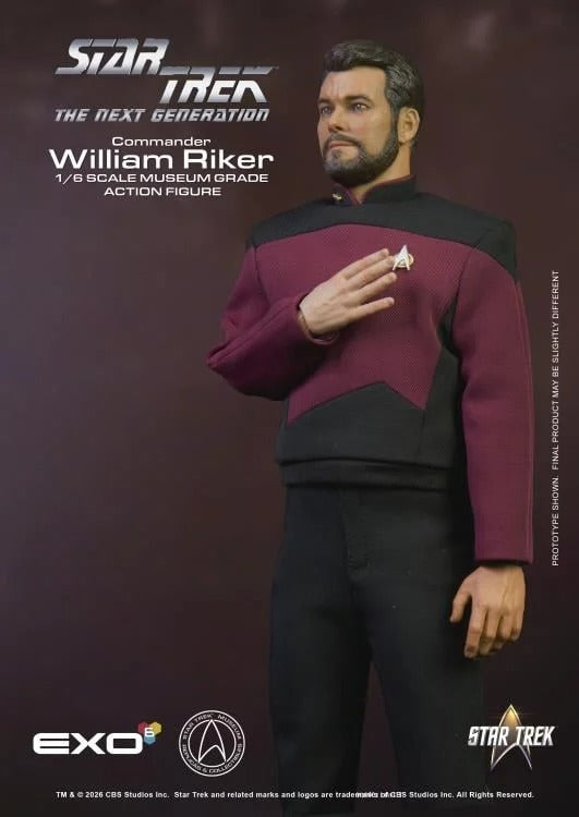 Star Trek: The Next Generation Commander William T. Riker (Standard Ver.) 1/6 Scale Action Figure - EXO-6 Action Figures