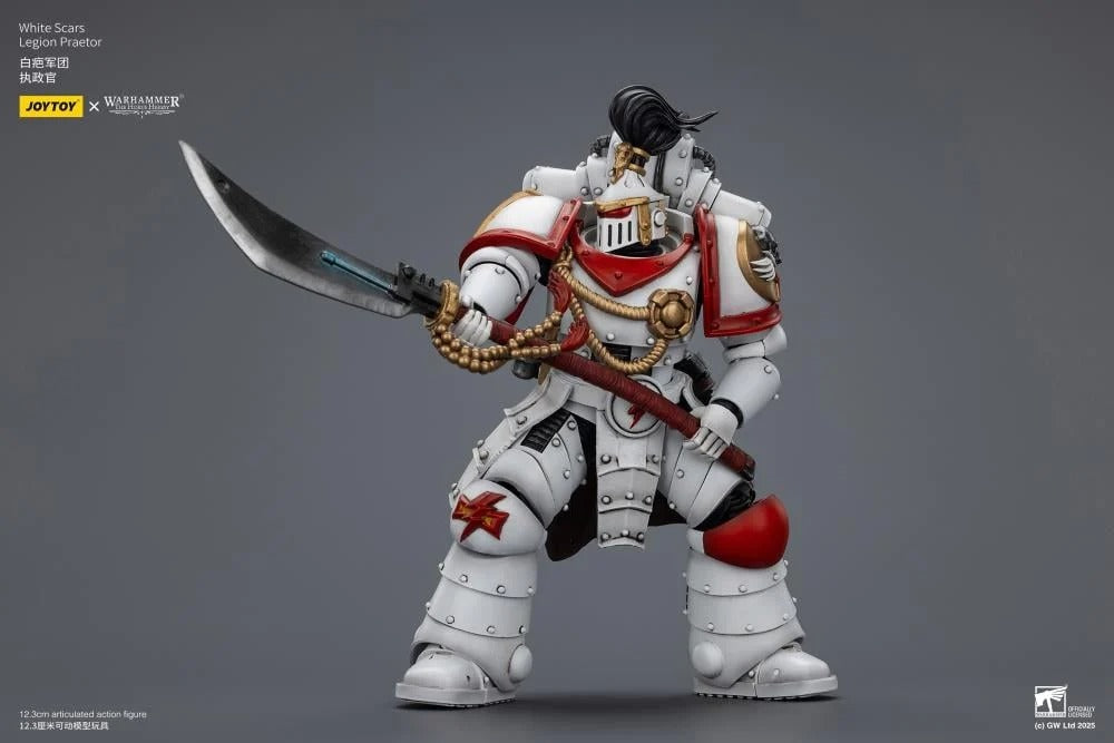 Joy Toy Warhammer: The Horus Heresy White Scars Legion Praetor 1/18 Scale Action Figure - product gallery image 3 of 5