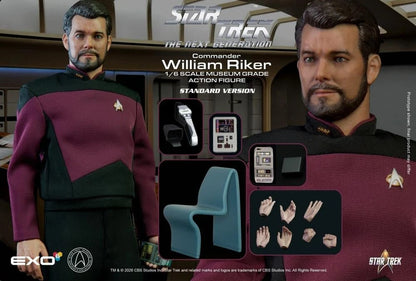 Star Trek: The Next Generation Commander William T. Riker (Standard Ver.) 1/6 Scale Action Figure - EXO-6 Action Figures