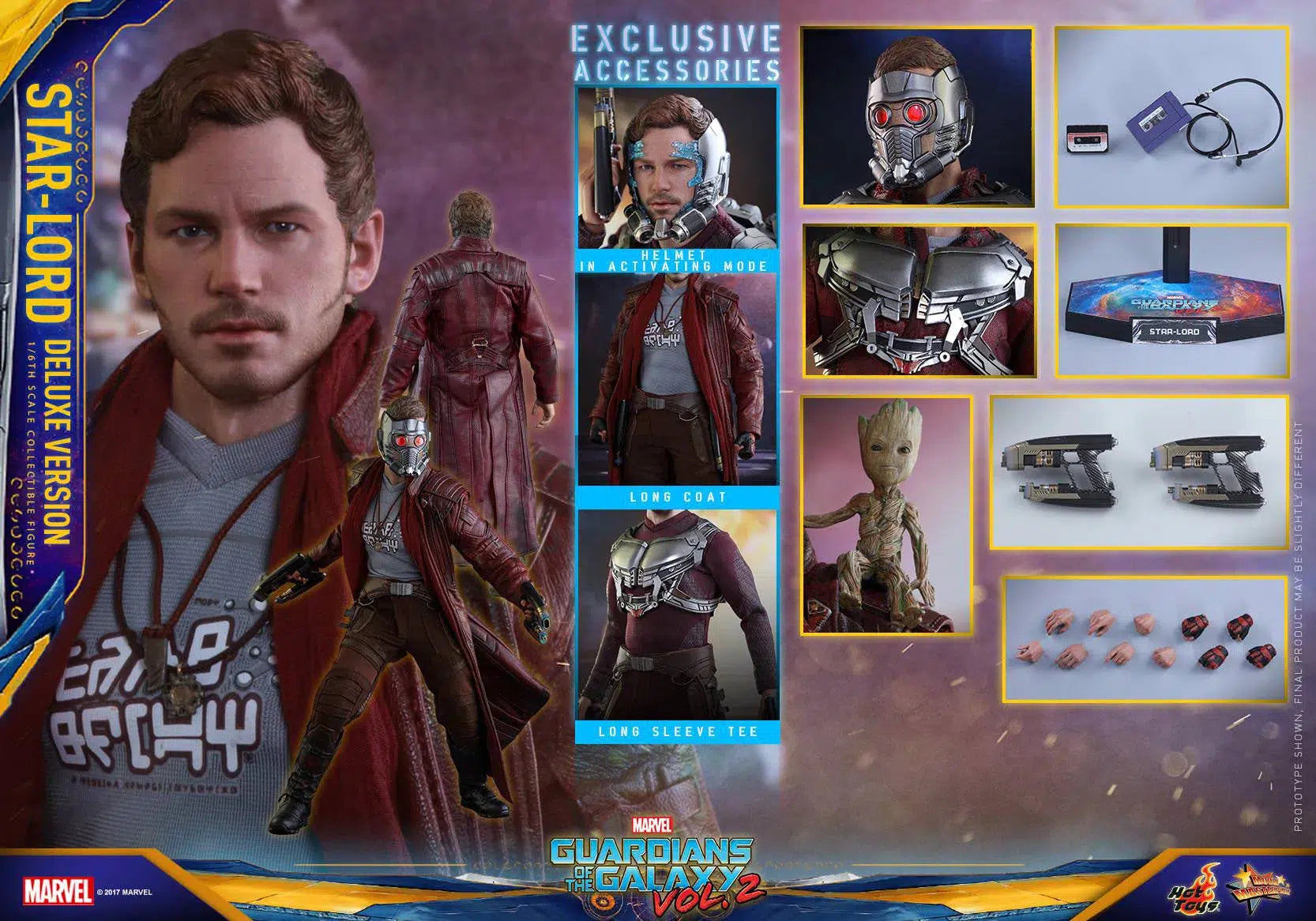 Ex Display: Star-Lord: GOTG Vol 2: Deluxe: MMS421: Hot Toys: Ex Display: Hot Toys