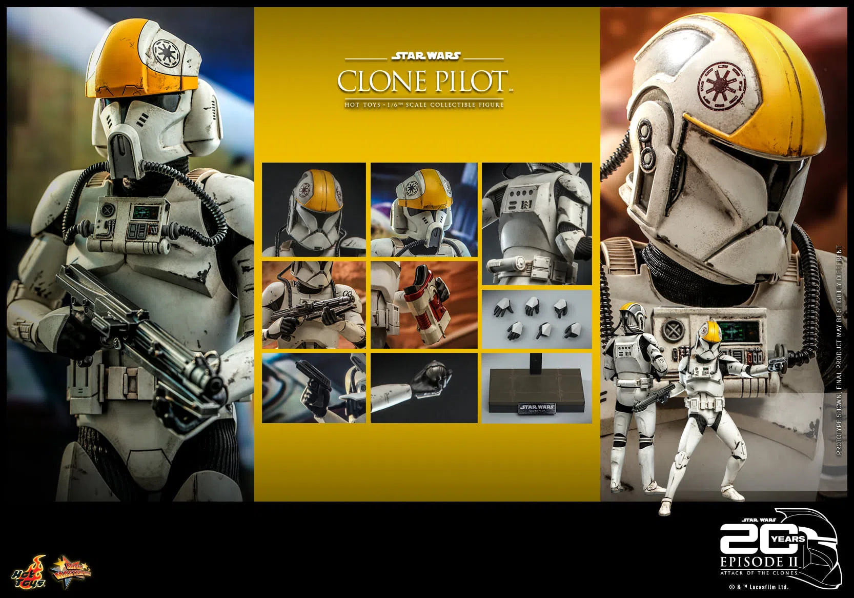 Clone Pilot: Star Wars: Attack Of The Clones: MMS648: Hot Toys