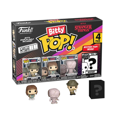 Stranger Things Bitty POP! Vinyl Figure 4-Pack Hopper 2,5 cm - Funko Mini Figures, Pop! Figures