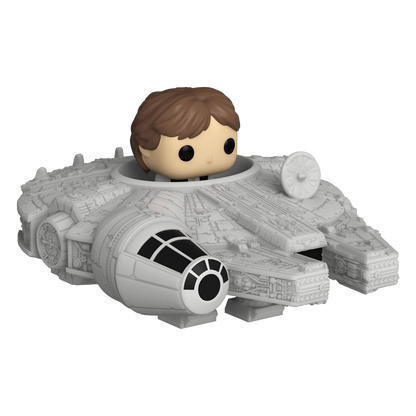 Star Wars Bitty POP! Rides Vinyl Figure Display Han Solo w/Millenium Falcon 2,5 cm - Funko Pop! Figures
