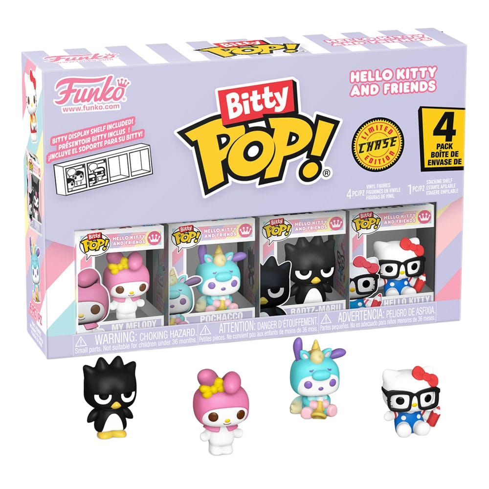 Hello Kitty and Friends Bitty POP! Vinyl Figure 4-Pack Series 4 2 cm - Funko Mini Figures, Pop! Figures