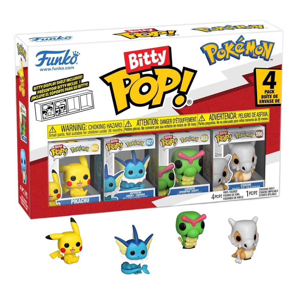 Pokémon Bitty POP! Vinyl Figure 4-Pack Series 1 2 cm - Funko Mini Figures, Pop! Figures