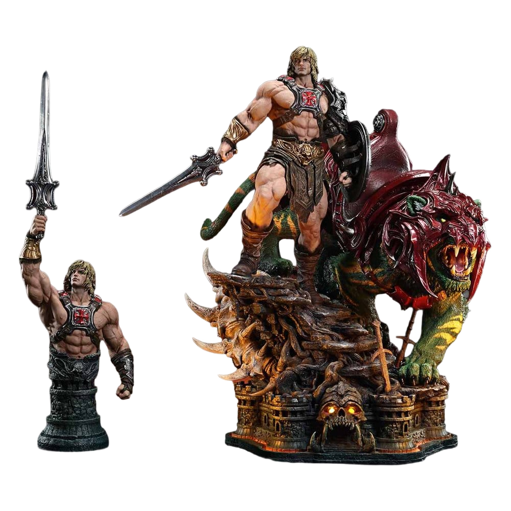 Masters of the Universe Real Elite Masterline Series Statue 1/4 He-Man & Battle Cat Ultimate Version 86 cm - Prime 1 Studio Statues & Busts