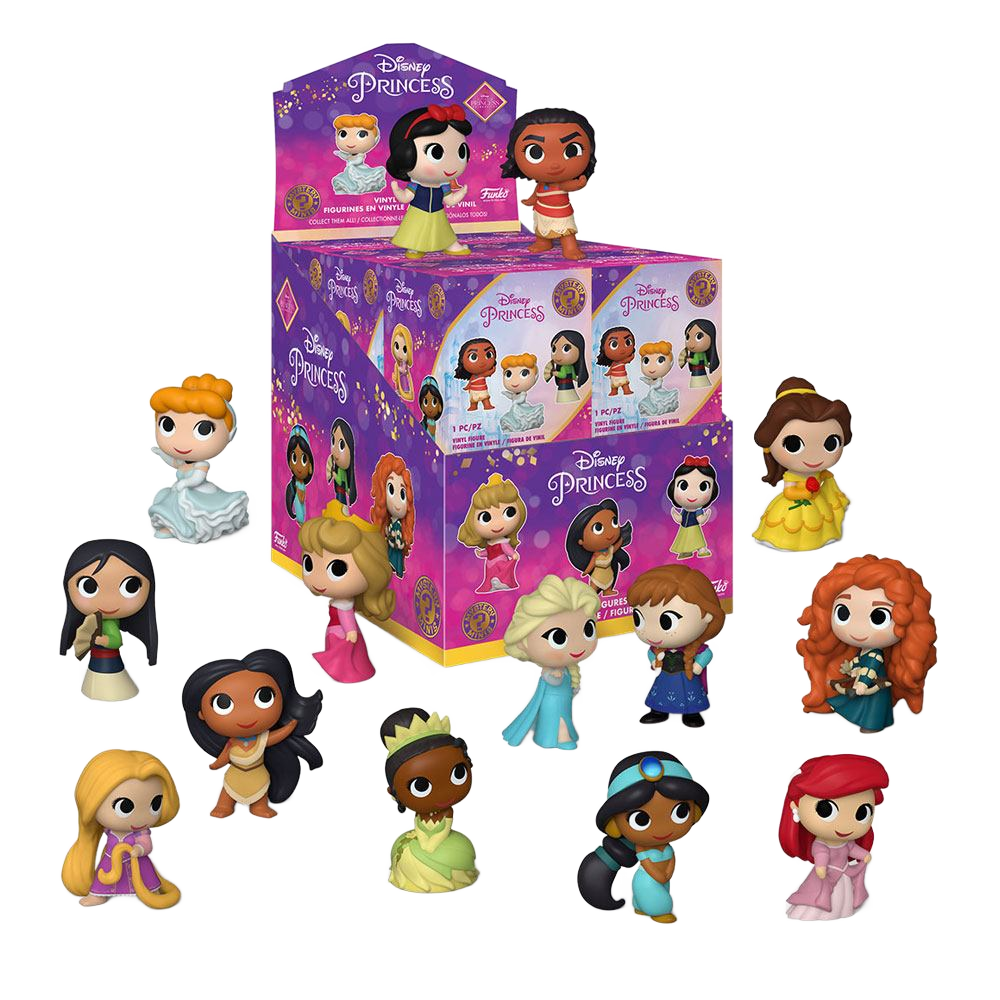 Disney Ultimate Princess Mystery Mini Figures 5 cm Display Disney Ultimate Princess S1 (12) - Funko Blind Boxes, Mini Figures & Capsule Toys