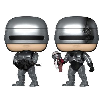 Robocop POP! Movies Vinyl Figures Robocop (Metallic) with Chase Assortment (6) - Funko Pop! Figures