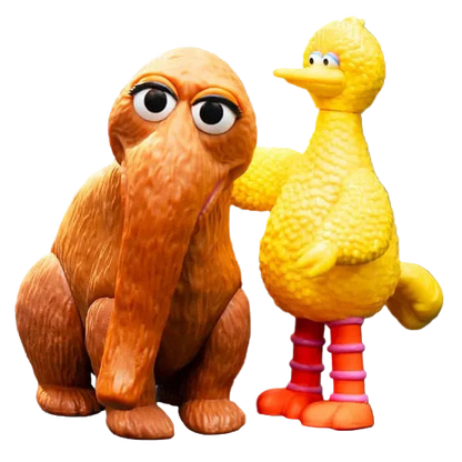 Sesame Street ReAction Action Figures 2-Pack Big Bird and Mr. Snuffleupagus - Super7 Action Figures