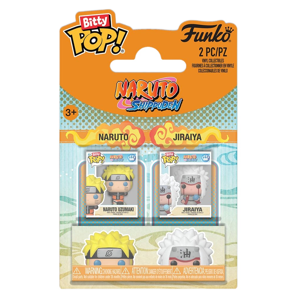 Naruto Bitty POP! Vinyl Figures 2-Pack Naruto & Jiraiya 2 cm - Funko Mini Figures