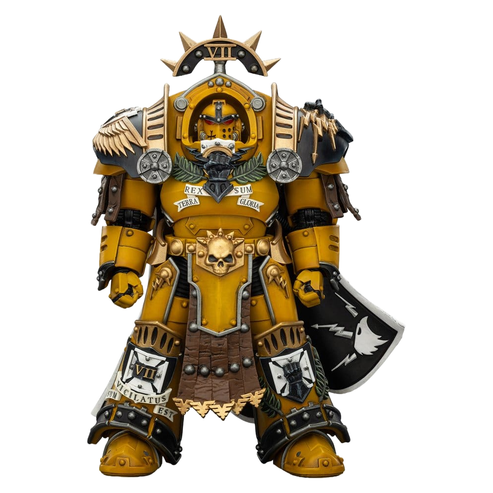 Warhammer Imperial Fists Action Figure Legion Praetor in Tartaros Terminator Armourwith Power Sword and Vigil Storm Shield 14 cm - Joy Toy (CN) Action Figures