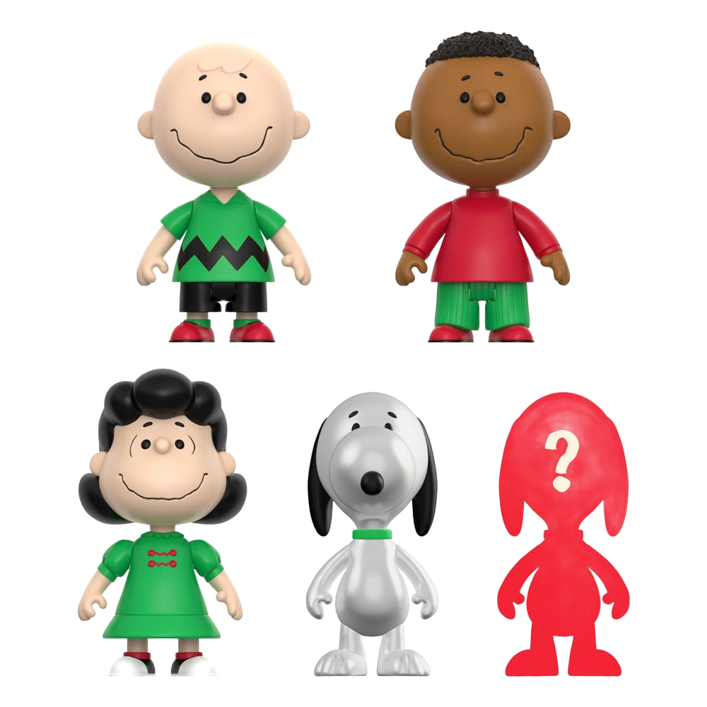 Peanuts ReAction Action Figures Wave 08 Holiday Blind Box Display Box Qty 12 - Super7 Action Figures, Blind Boxes