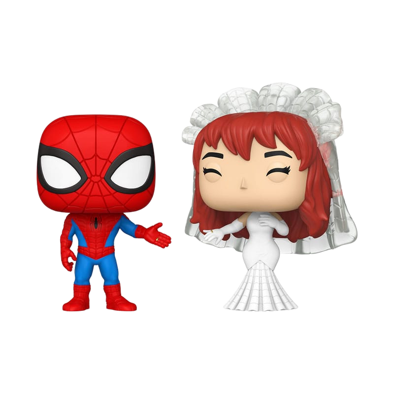 Marvel POP! Vinyl Figures 2-Pack Superhero Couples- SM & MJ - Funko Mini Figures