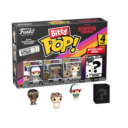 Stranger Things Bitty POP! Vinyl Figure 4-Pack Dustin 2,5 cm - Funko Mini Figures, Pop! Figures