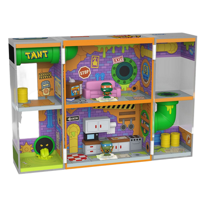 Teenage Mutant Ninja Turtles Bitty POP! Bitty Box Display with 2 Vinyl Figures Sewer Lair - Funko Playsets, Pop! Figures