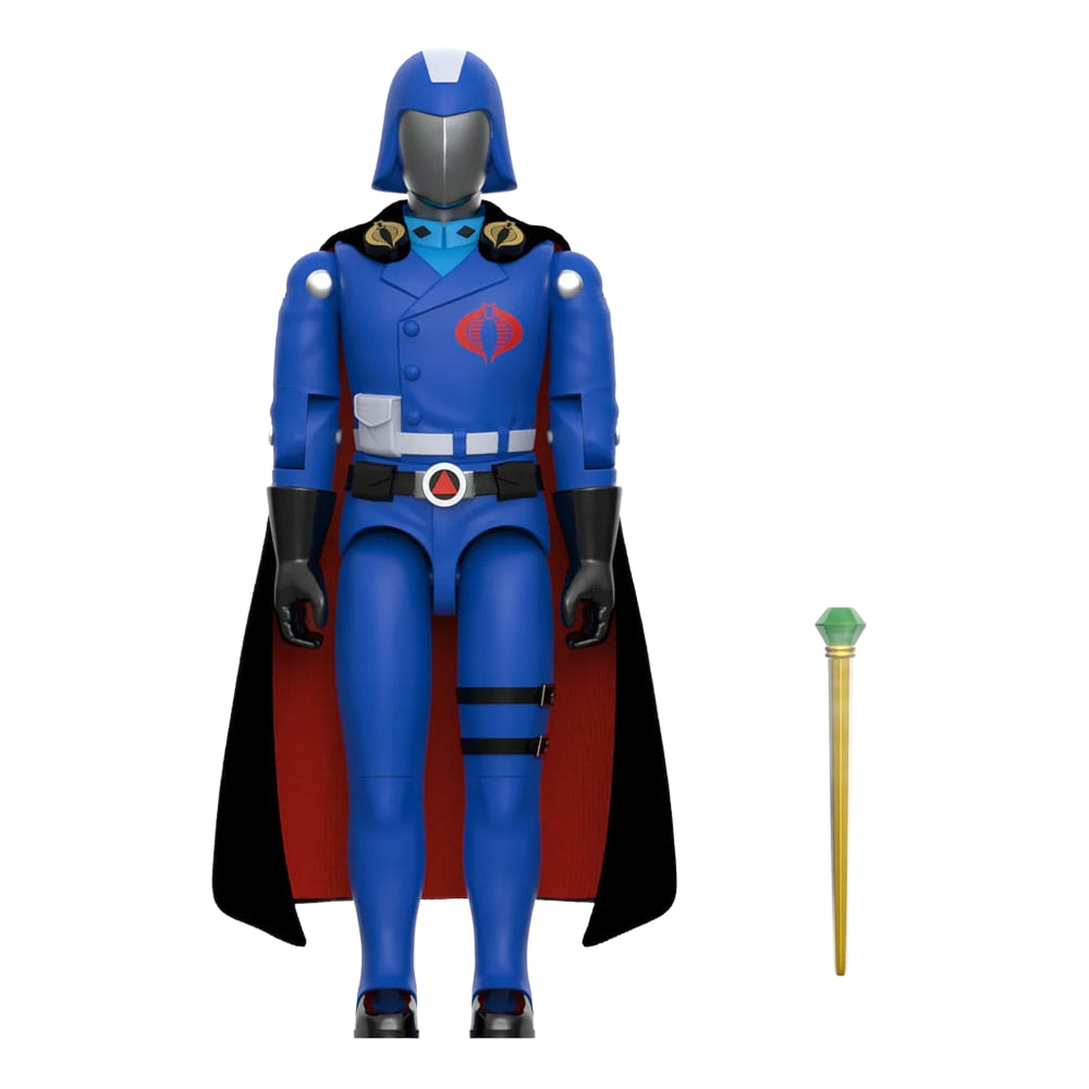 GI Joe ReAction+ Action Figure Wave 06 Cobra Commander (Movie, Black Cape) - Super7 Action Figures