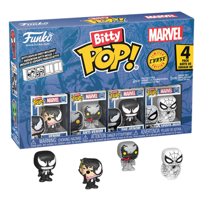 Spider-Man Bitty POP! Vinyl Figure 4-Pack Series 3 2 cm - Funko Mini Figures, Pop! Figures