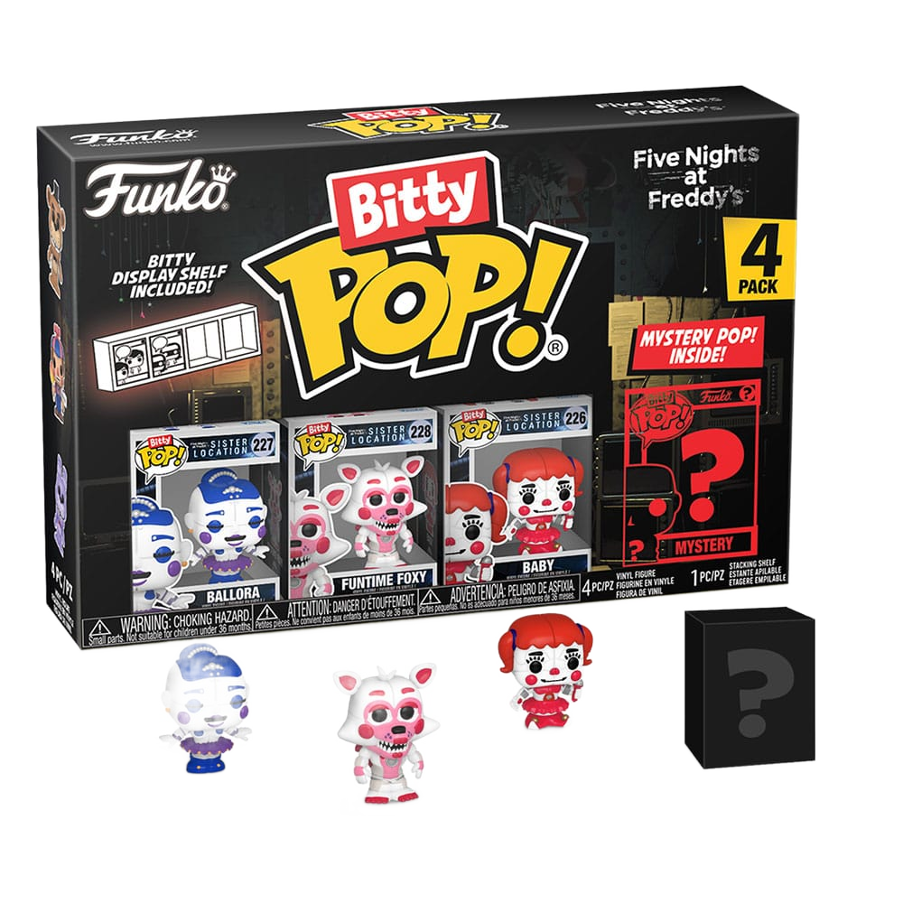 Five Nights at Freddy's Bitty POP! Vinyl Figure 4-Pack Ballora 2,5 cm - Funko Mini Figures, Pop! Figures